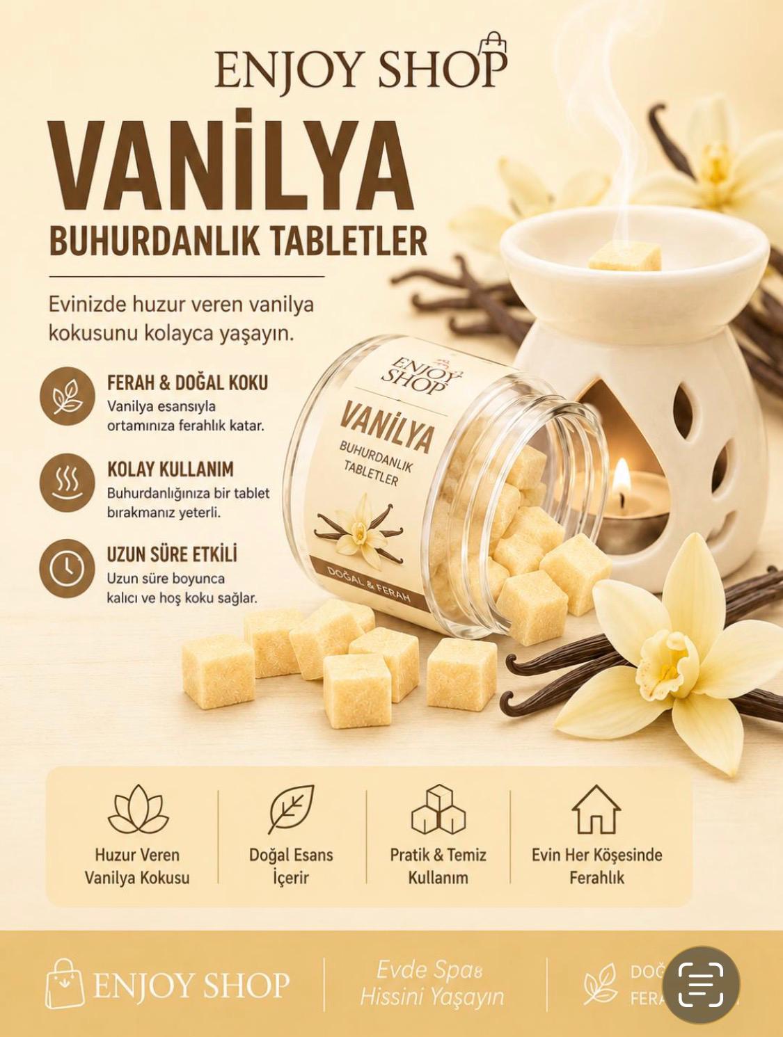 Vanilya Buhurdanlık Tabletler