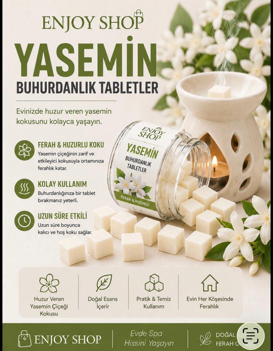 Yasemin Buhurdanlık Tabletler