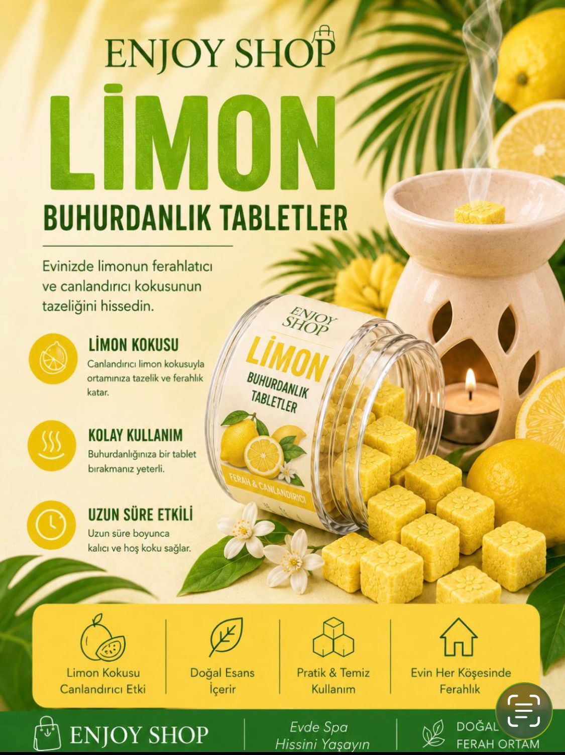 Limon Buhurdanlık Tabletler